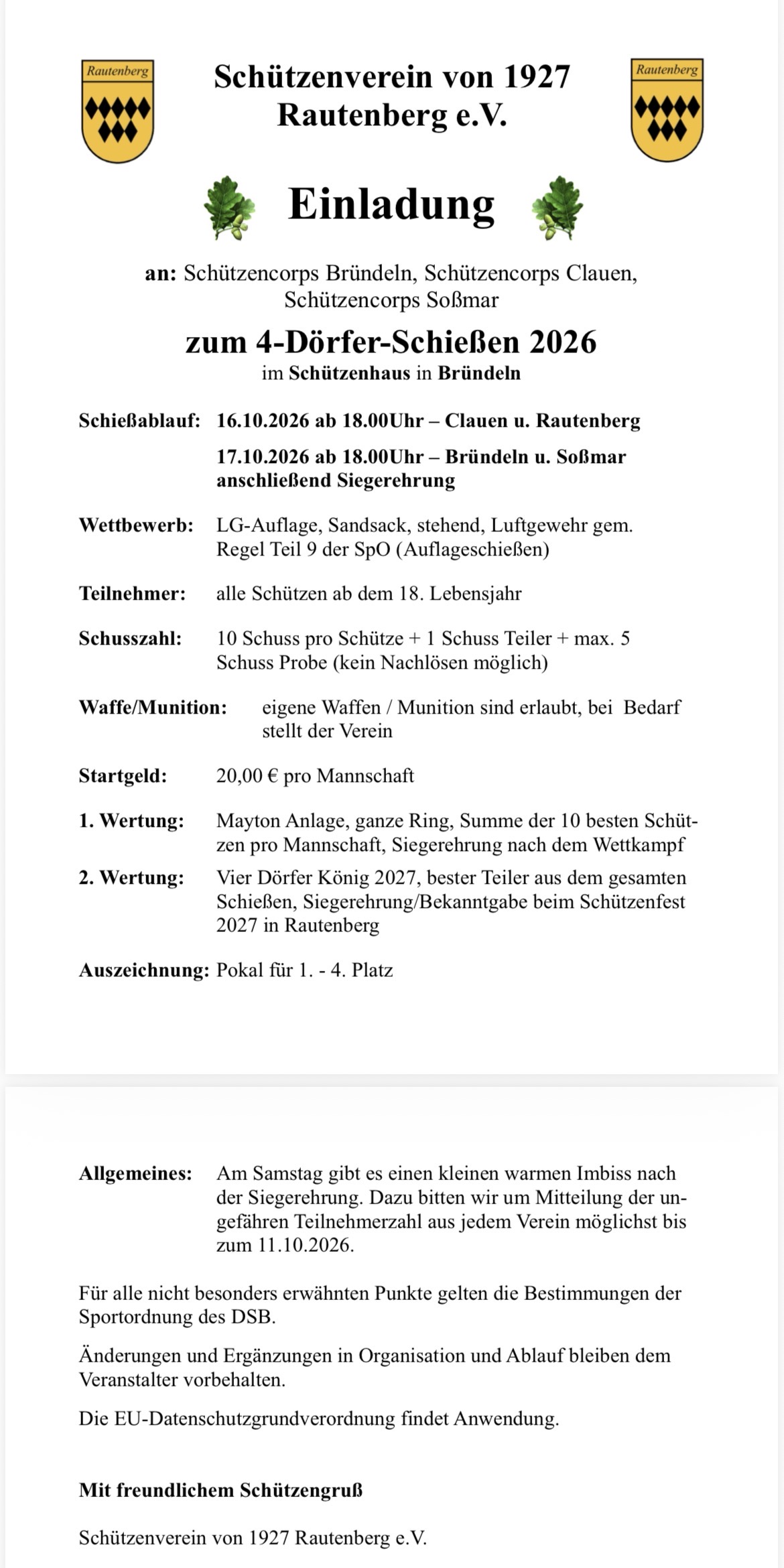 Einladung